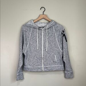 Victoria Secret Angel Gray Zip-Up Hoodie Womens Small / P Cropped